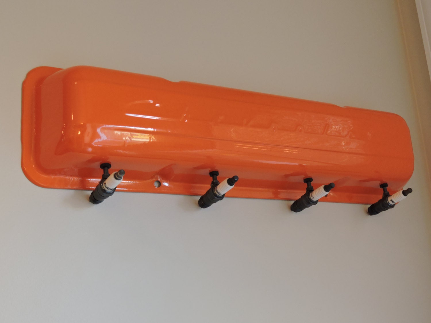 Chevy Valve Cover Spark Plug Coat Rack Hat Rack