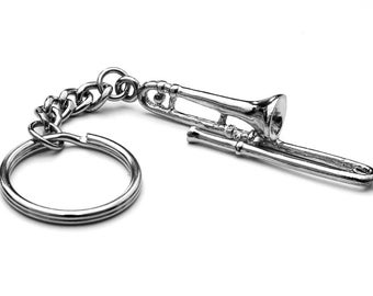 Trombone Keychain, Great Gift Idea!! Perfect for Instrument case!