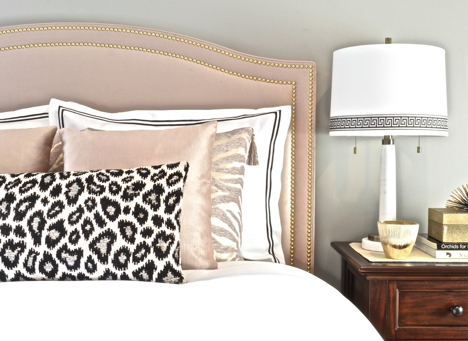 Upholstered Headboard King Queen Full Twin Size Camelback