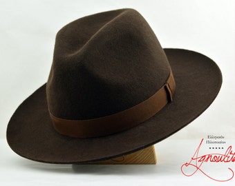 fedora brim wide hat hats felt brown mens wool chocolate bolero flat westerner visit western