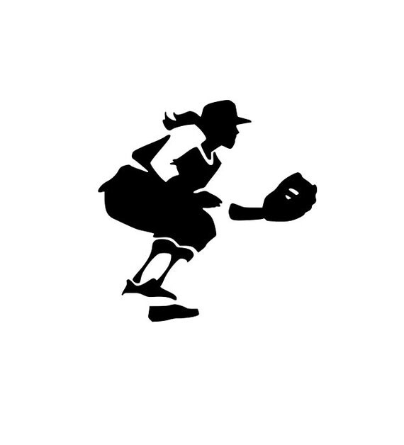 Softball Player Fielder Silhouette