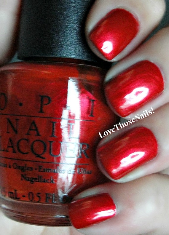 Items similar to OPI Red Like Roses NL V14 Vintage Nail Lacquer Polish on Etsy