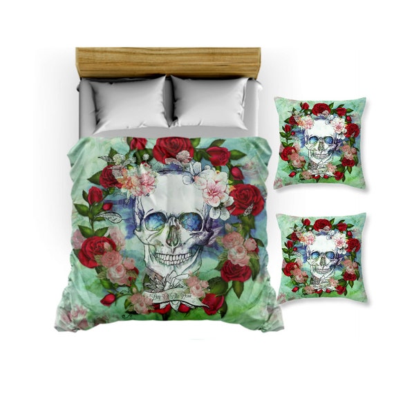 items similar to sugar skull bedding duvet set comforter items similar to sugar skull bedding duvet set comforter