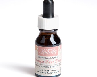 All Natural Overnight Facial Essence - 100% Vegan - Rosehip Oil, Meadowfoam Seed Oil, Borage Oil, Wild Carot Seed Oil, Jojoba Oil