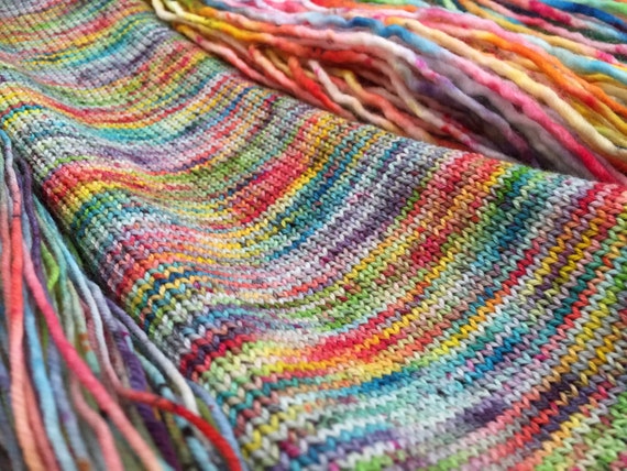4 ply Sock yarn Rainbow sherbet dyed to order by bykateselene