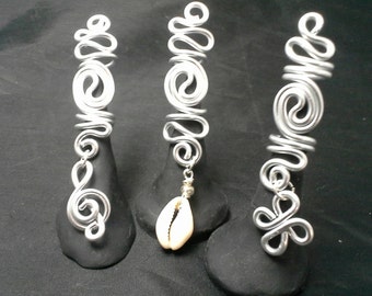 Dreadlock Jewelry, Hair Jewelry, Dreadlock Coils, Dreadlock Beads, Dread, Wire Loc Jewelry, Braid Beads