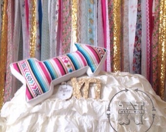 Boho Backdrop Hippie Curtains Boho Curtain Junk Gypsy Decor Rustic Rag Fabric Ribbon Garland Teen Room-Dorm-Glamping-Bed-Headboard Nursery