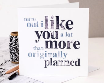 Funny Love Card; Funny Valentines Card; Funny Anniversary Card; I Love You Card; Card For Boyfriend; Funny Card; GC020
