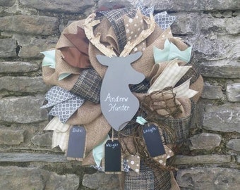 Birch bark deer christmas decorations