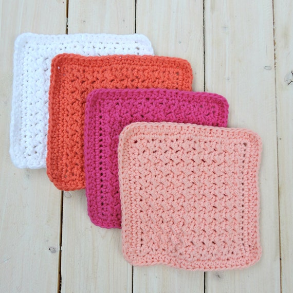 Crochet Cabin Dishcloth Pattern Crochet by JustBeCraftyShop