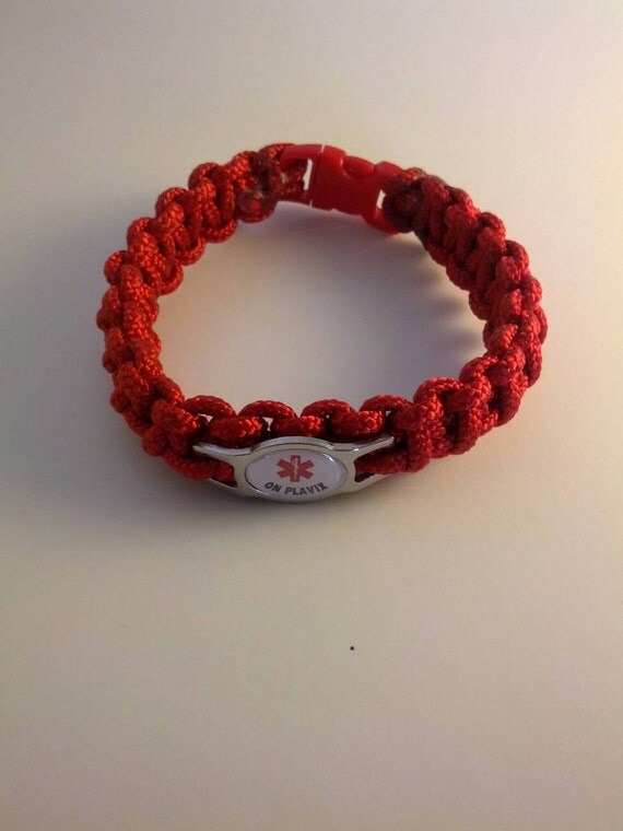 Plavix Blood Thinner Paracord Medical Alert Bracelet Diabetes