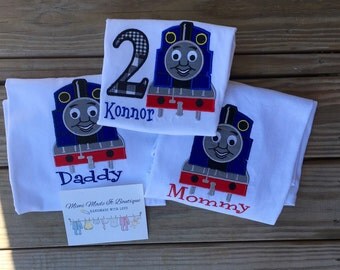 Thomas the Train birthday shirts!