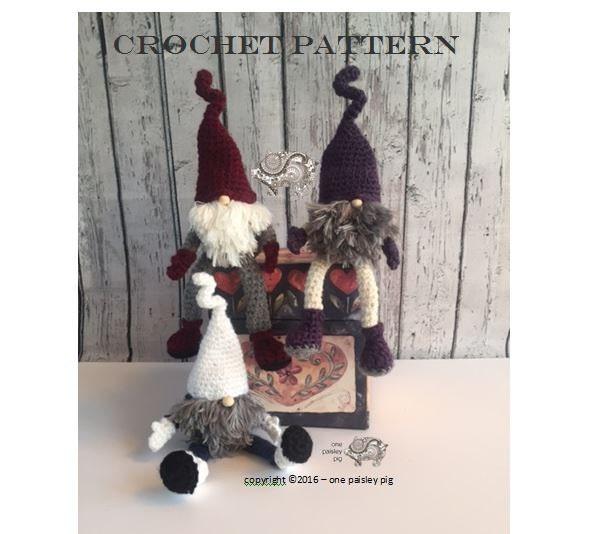 CROCHET PATTERN Scandinavian Christmas Gnome Tomte Nisse