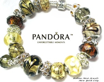 Authentic Pandora Bracelet Sterling SilverOr by RobinsNestJewels