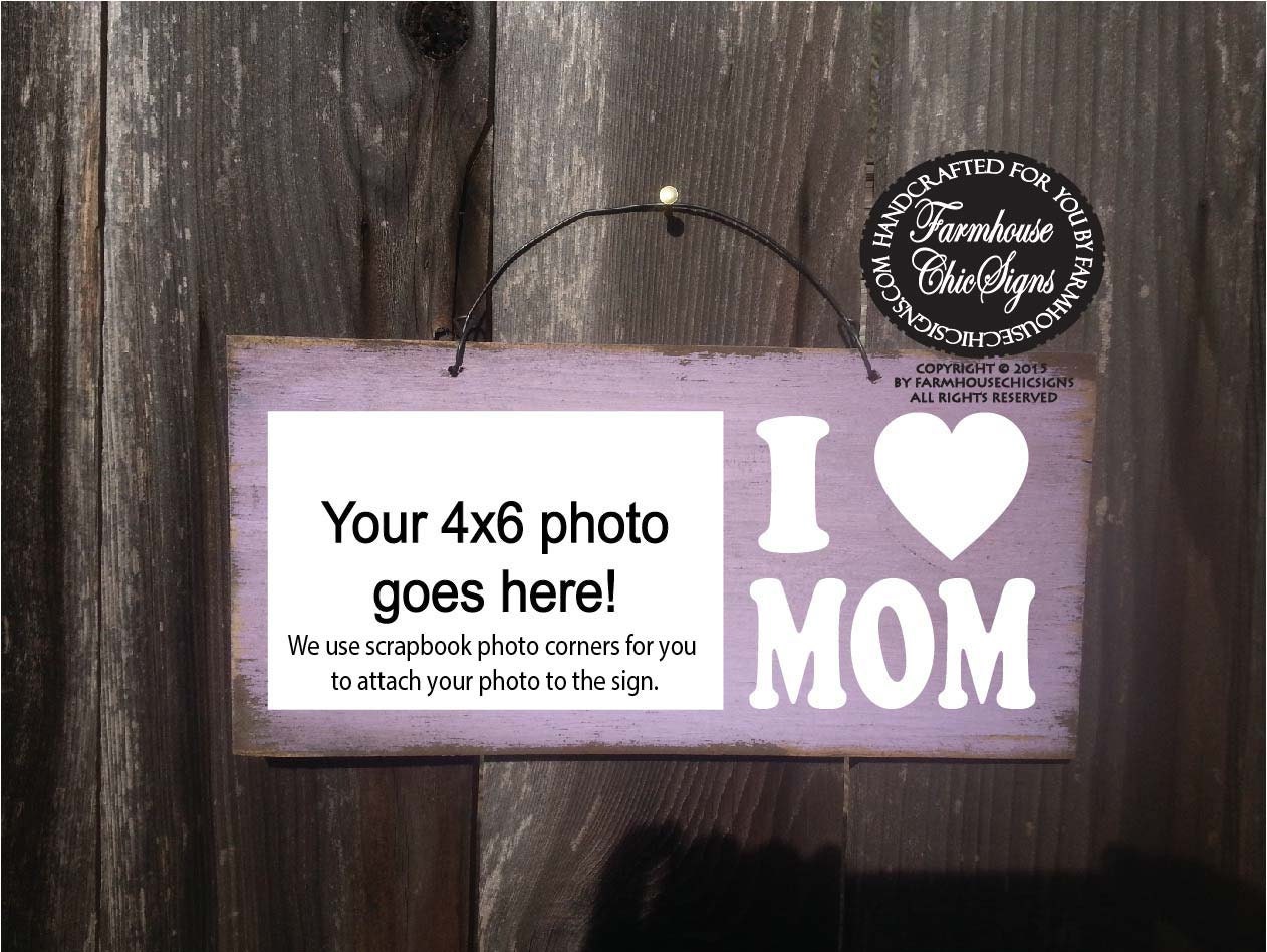 mom, gift for mom, Mom Picture Frame, Mother's Day Gift, rustic Picture