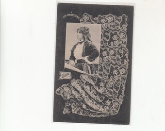 C1905 Undivided Back Antique Postcard-Types of Lace-Les Dentelles-Lexeuil