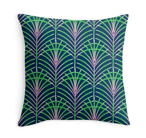 Tropical Leaves - Banana Leaves - Art Deco - Pattern - Decor Pillow