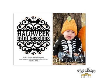 5x7 Halloween Mini Session Template, Marketing Board, Photography Marketing Template, Mini Session Marketing, Photography Branding M-22