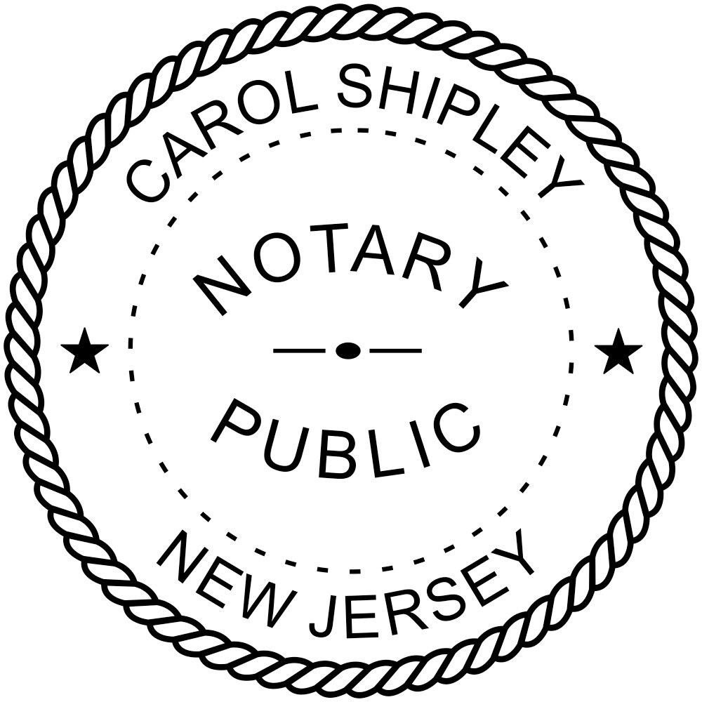 New Jersey Round Custom Notary Stamp or by CustomDesignsByJill