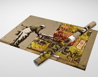 Banksy - Regent's Canal Mural Archival Canvas Print