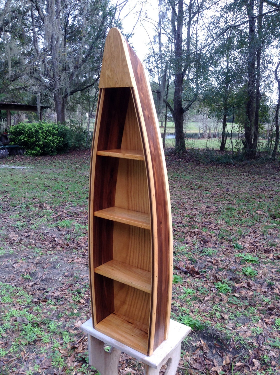 handmade 4ft boat shelves canoe shelf boat bookcase row boat