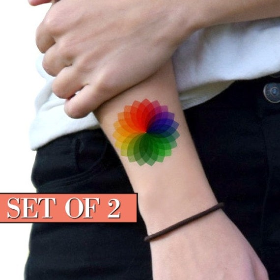 Color wheel temporary tattoo / artist temporary tattoo