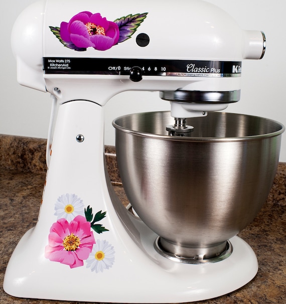 Pretty Garden Flower Kitchenaid Mixer Mixing Machine Decal Art