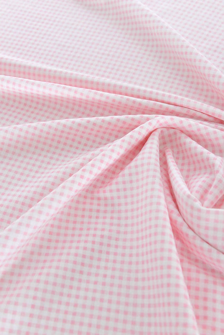 Baby Cotton Knit Fabric Gingham Fabric Stretch Soft by zoooop
