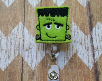 Frankenstein badge reel, Halloween badge reel, nurses badge reel, teacher badge reel, student badge reel, ID badge reel, badge reel