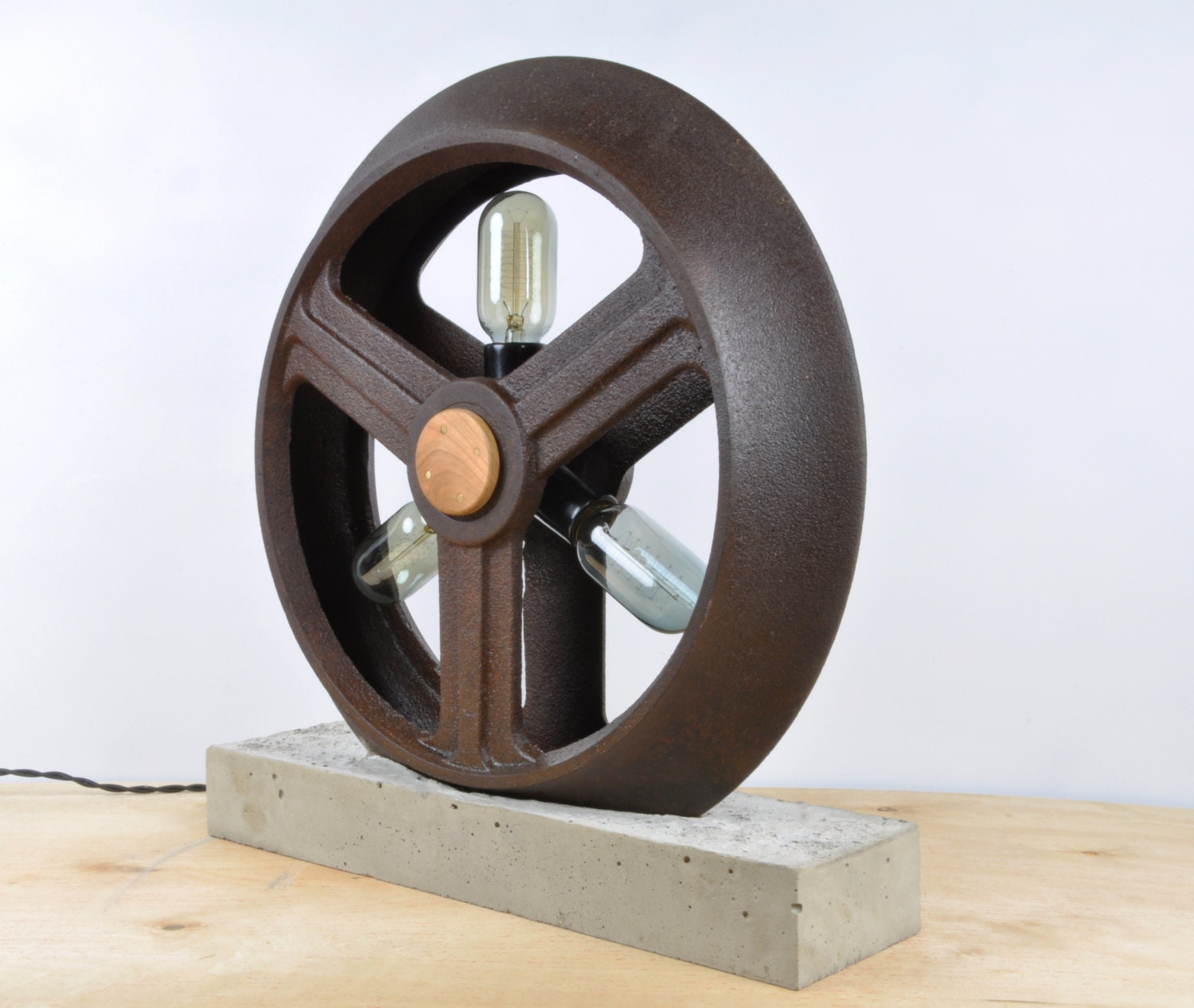Industrial Farm Wheel Desk Lamp