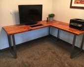 L shaped desk | Etsy