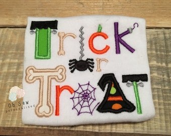 Trick or treat shirt - Halloween Shirt for Girls - Halloween Shirt for Boys - Girl Halloween Shirt - Halloween Shirt - Trick Or Treat