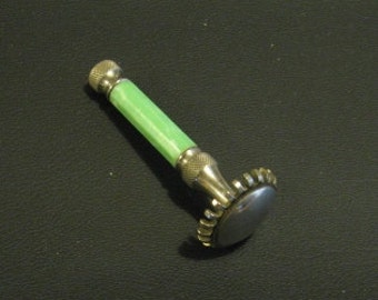 Vintage Schermack Round Safety Razor 1930's Shaving Collectible