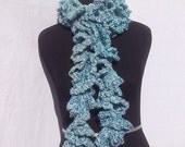 blue boa scarf