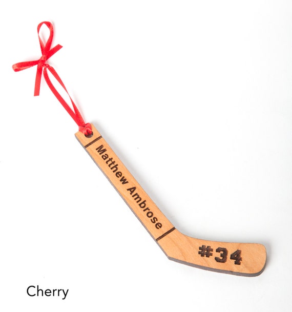 Hockey Stick Christmas Ornament Personalized Engraved
