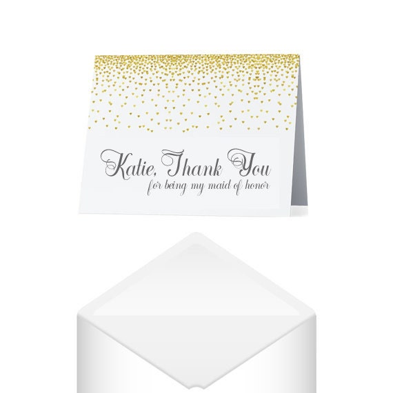 Inspirational 66 Maid Of Honor Thank You Card Wording