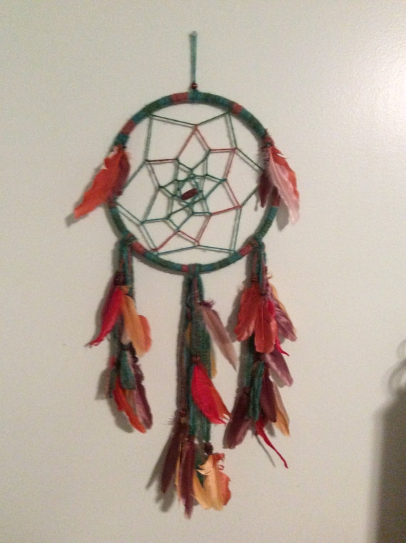 Yarn and feathers dream catcher. Dream catcher. by