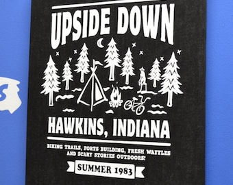 Stranger Things Poster Canvas Print Camp Upside Down