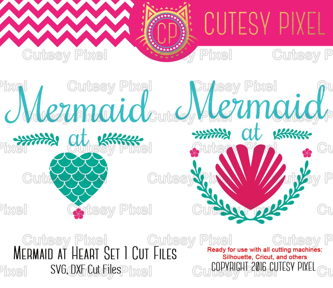 Mermaid at Heart SVG Cut Files for Vinyl Cuttersmermaid svg