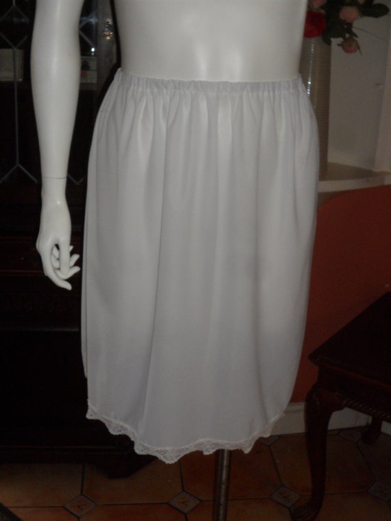 plus size white slip
