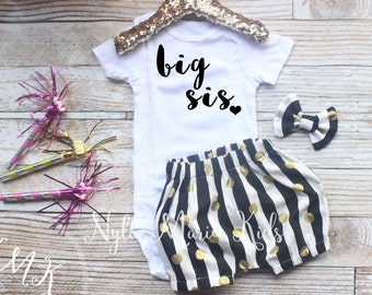 Big sis outfit, Big sister shirt, sibling annoucement, Big sister onesie, annoucement shirt, sibling shirts, pregnancy annoucement,