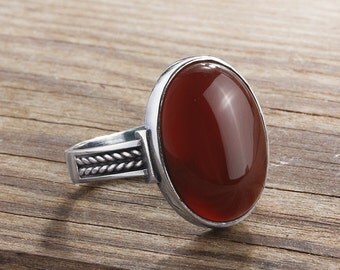 Agate Ring for Men Men's Ring 925 Sterling Silver by ATAjewels