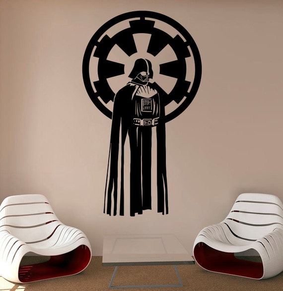 Darth Vader Wall  Decal Star  Wars Wall  Vinyl Sticker Star  Wars
