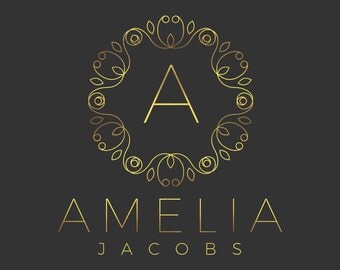 Gold foil transparent photography watermark logo monogram classy luxury feminine logo photo watermark decorative fancy logo gold mettalic