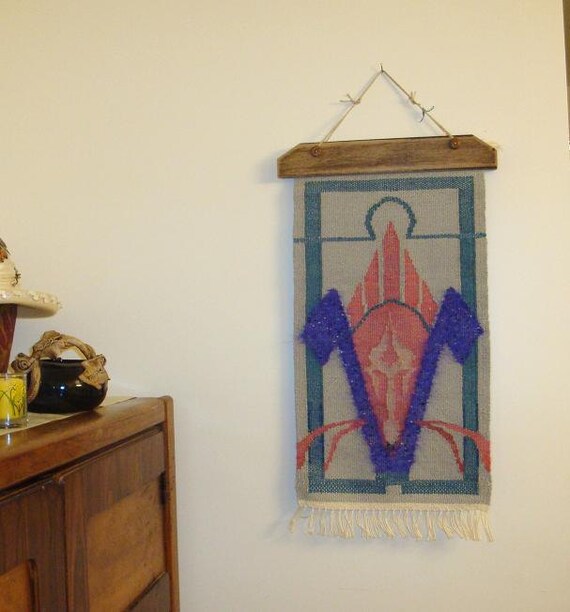 Handwoven wall hanging wall decor tapestry. by Hertfordweaver