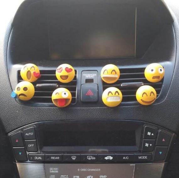 3 Emoji faces Handmade Car vent clip car air freshener car
