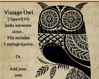 Owl SVG, Vintage Owl,SVG, Owl always love your, t-shirt design, Vector, Cutting file, Cameo Silhouette, png, svg,ai,eps,