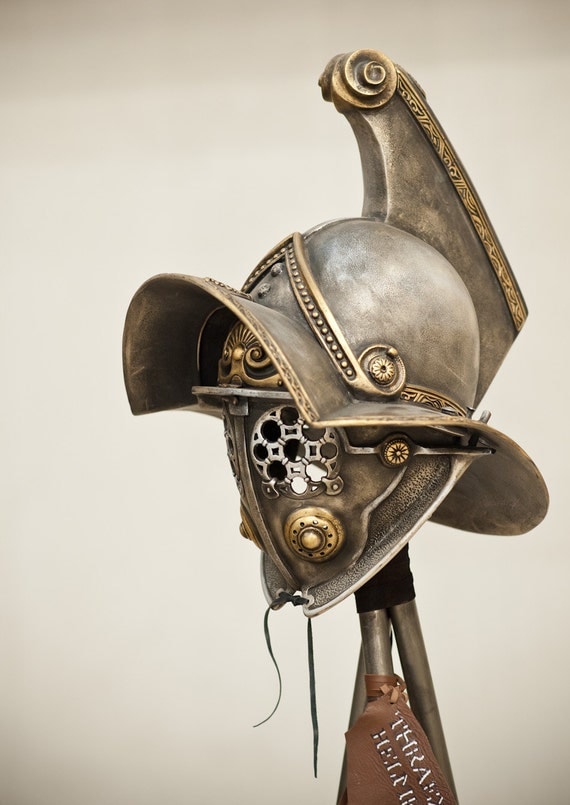 Gladiator Helmet Replica Ancient Gladiator by BirdArtBulgaria