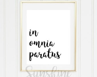 In Omnia Paratus Poster, Gilmore Girls, Stars Hollow, Gilmore Girls Poster, Dragonfly Inn, Trending Now, Home Decor, Wall Decor, Wall Art