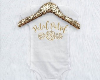 Petal Patrol Shirt or Bodysuit, Flower Girl Shirt, Girl's Wedding Shirt, Bridal Party Gift, Flower Girl Gift, Wedding Rehearsal Shirt